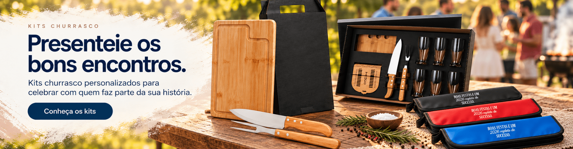 Kit Churrasco Personalizado - Brinde de Natal