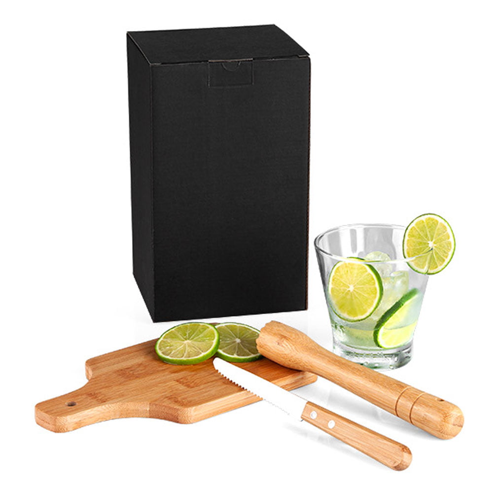 Brinde Presente Dia dos Pais Personalizado Kit Caipirinha Personalizada 4 Peças SMKC-00253-PAI