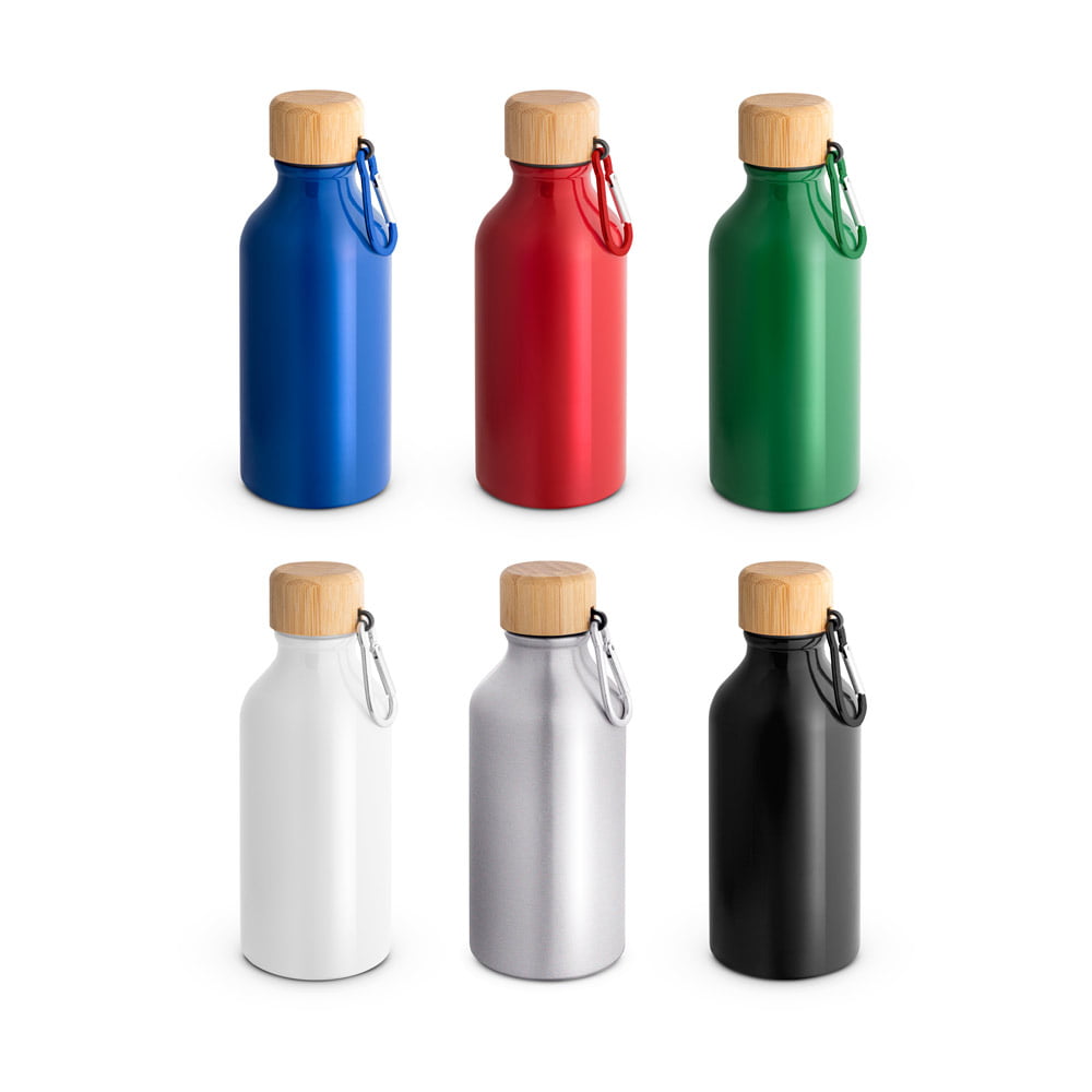 Brinde Presente Dia dos Professores Personalizado Squeeze Garrafa Alumínio 100% reciclado Sustentável 400ml Brilhante