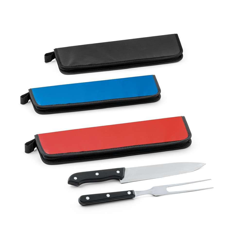 Brinde Natal Final de Ano Personalizado Kit Churrasco Estojo 210D 2 Peças SP94137