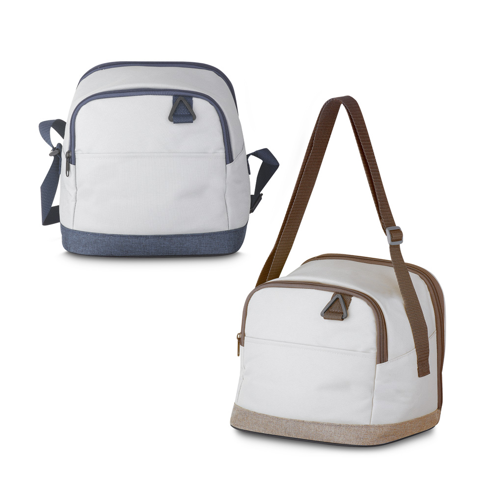 Brinde Natal Final de Ano Personalizada Bolsa Térmica Poliéster 600D Dois Compartimentos BT314