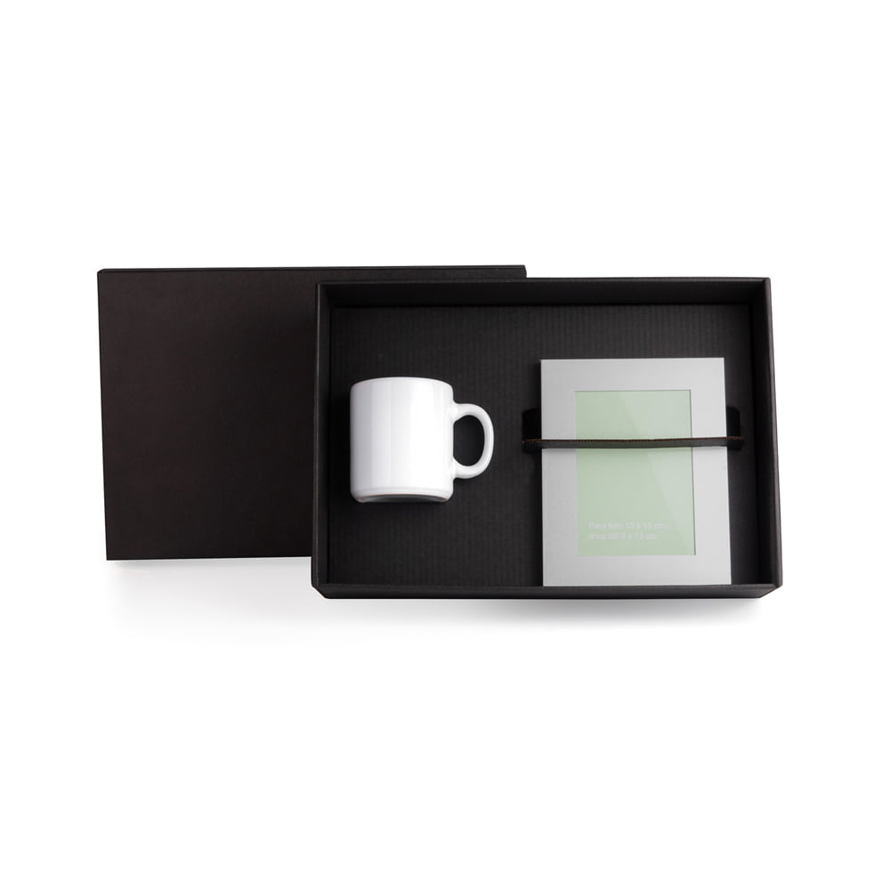 Kit Boas Vindas Personalizado Caneca e Porta Retrato SMKT-90261-BV Brinde Personalizado