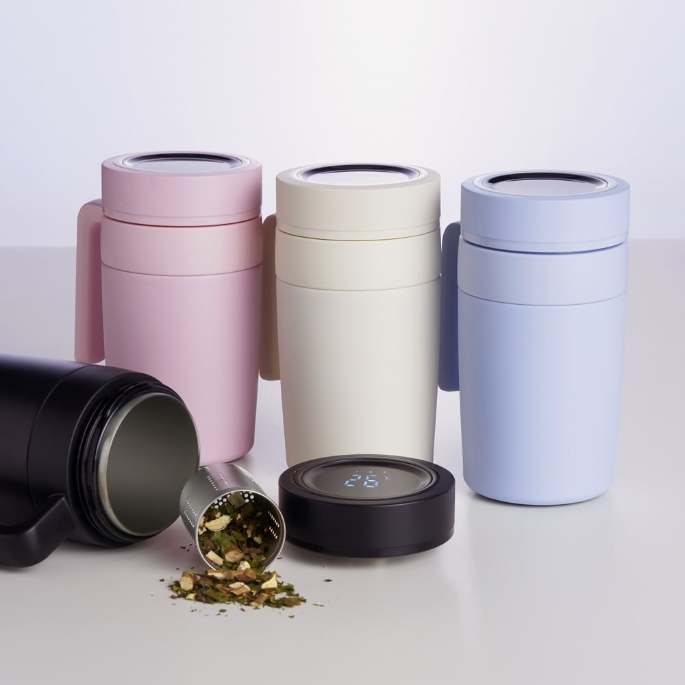 Brinde Dia Das Mães  Personalizado Caneca Térmica Inox 500 ml com Termômetro Digital X18641-MAE Brindes Personalizados