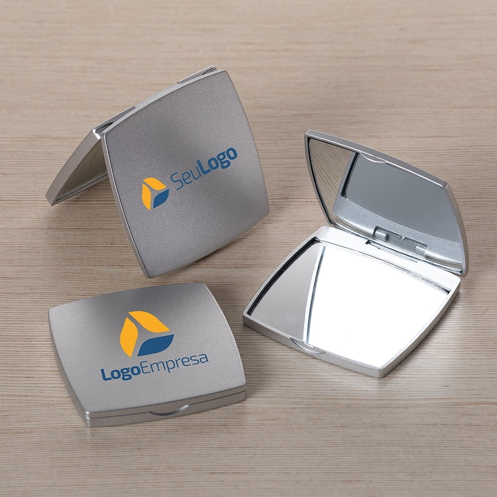 Espelho Personalizado Plástico Duplo X18607 Brindes Personalizados