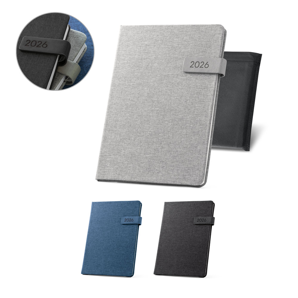 Agenda Personalizada 2026 B5 em 100% rPET Plano Semanal SP66202-26 Brindes Personalizados