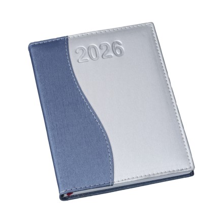 Agenda Personalizada 2026 Couro Sintético Azul LU150L Brinde Personalizado