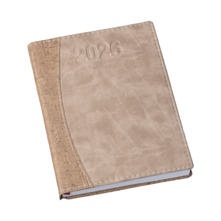 Agenda Personalizada 2026 Couro Sintético Marrom LU173L Brindes Personalizados