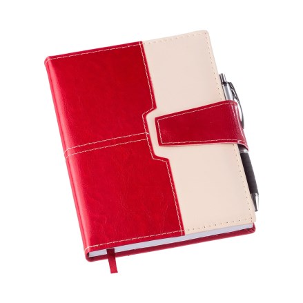 Agenda Personalizada 2026 Couro Sintético Vermelho LU195L Brinde Personalizado