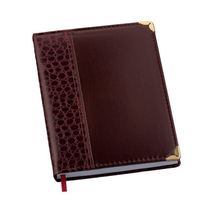 Agenda Personalizada 2026 Couro Sintético Vinho LU122L Brinde Personalizado
