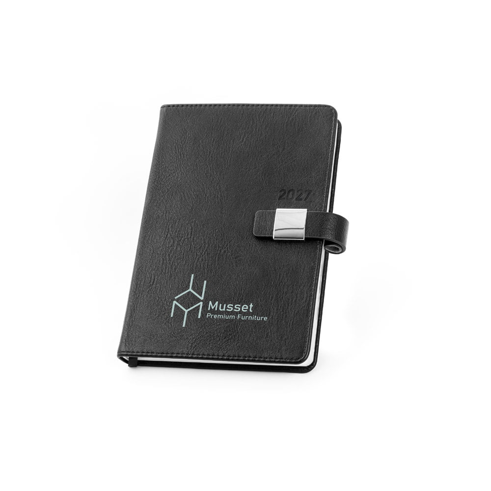Agenda Personalizada 2027 A5 em PU Diária com Fecho Magnético SP66221