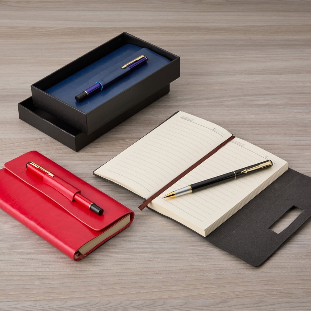 Kit para Anotações Personalizado Couro Sintético 2 Itens X07050 Brinde Personalizado