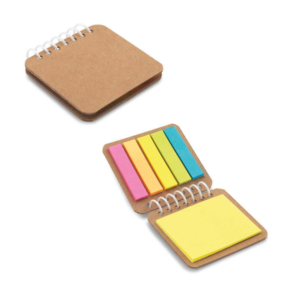Caderno Personalizado Kraft 6 Blocos Adesivados SP93718 Brinde Personalizado