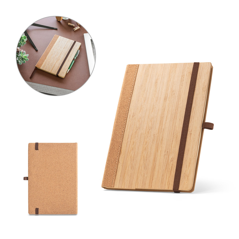 Caderno Personalizado Moleskine Capa Bambu Sustentável MSP93281 Brinde Personalizado