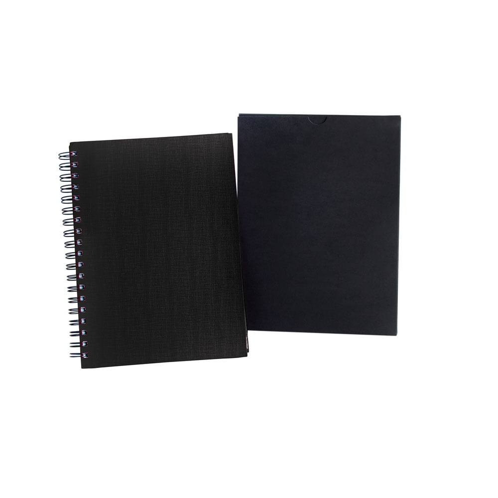 Caderno Personalizado Wire-O Preto SMLE-30601 Brinde Personalizado