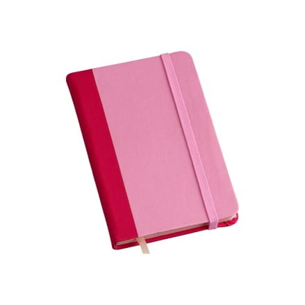 Moleskine Personalizado Couro Sintético Rosa Sem Pauta LULG3709 Brindes Personalizados