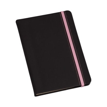 Moleskine Personalizado Couro Sintético Rosa Sem Pauta LULG3720 Brindes Personalizados