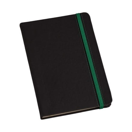 Moleskine Personalizado Couro Sintético Verde Com Pauta LULG3728 Brindes Personalizados