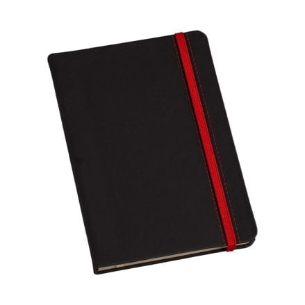 Moleskine Personalizado Couro Sintético Vermelho Sem Pauta LULG3722 Brindes Personalizados
