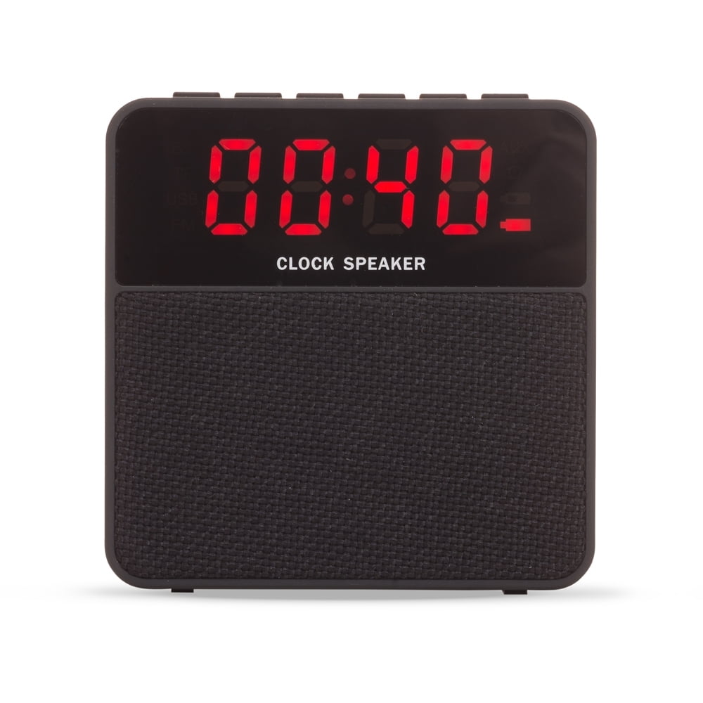 Caixa de Som Personalizada Emborrachado Com Relógio X02071 Brinde Personalizado