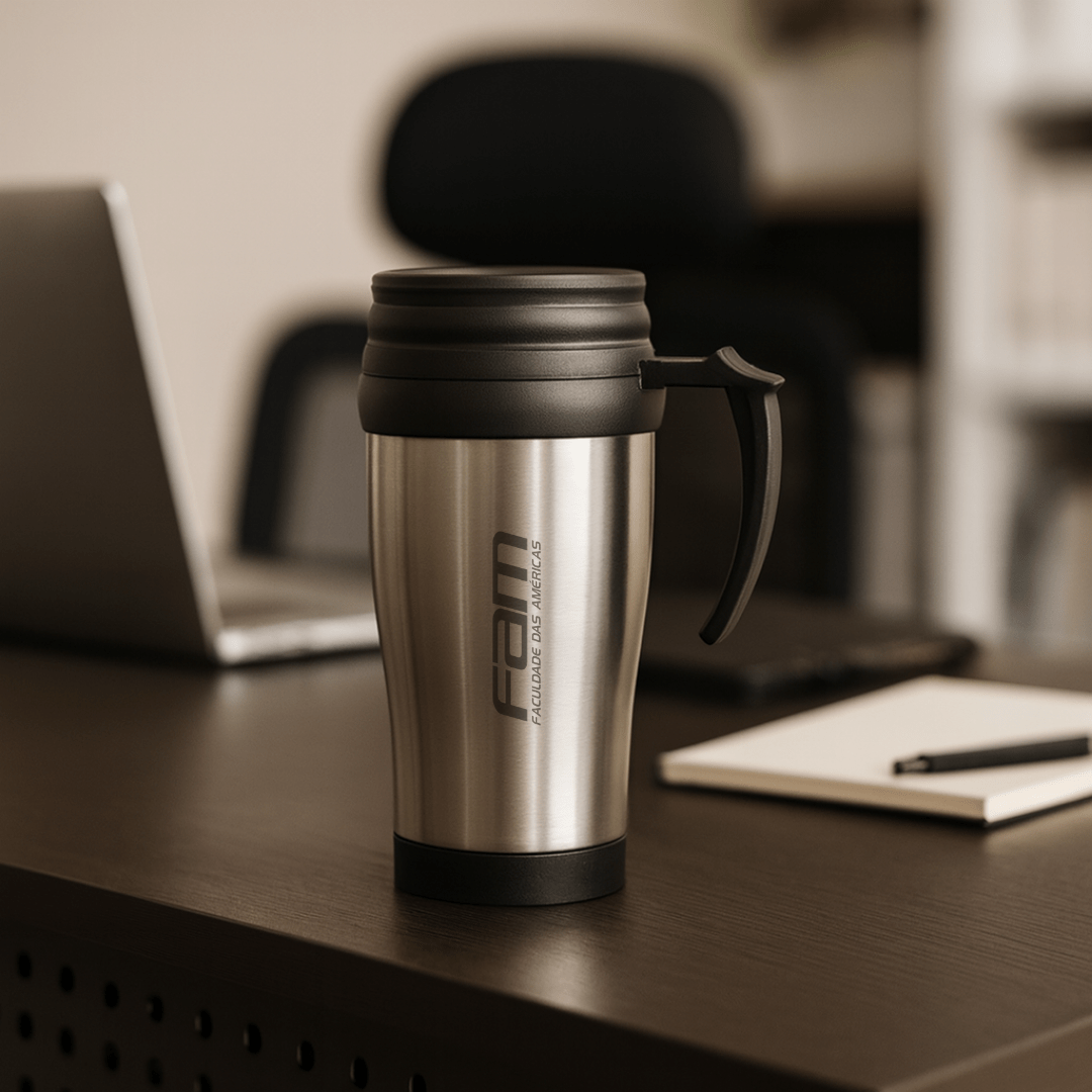 Brinde Presente Dia dos Professores Personalizado Caneca Personalizada Inox 400 ML X03889-PROF