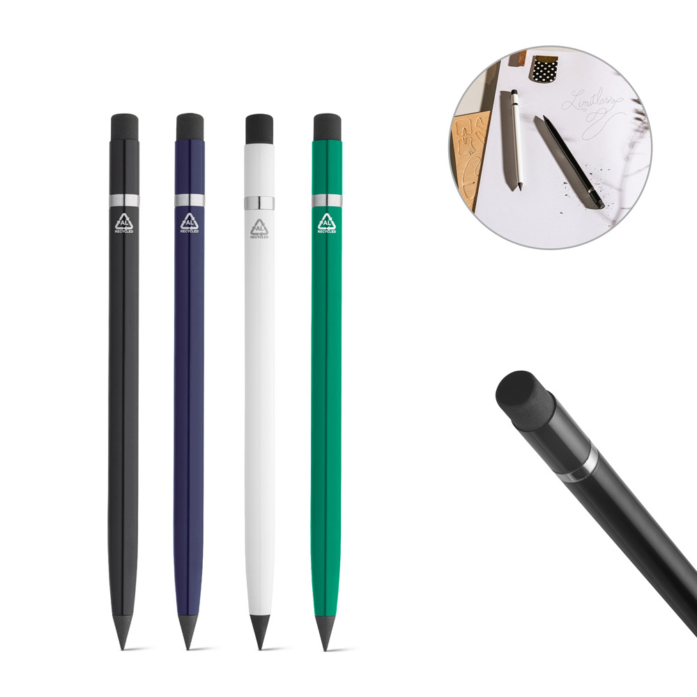 Caneta Personalizada Alumínio Sem Tinta SP91696 Brindes Personalizados
