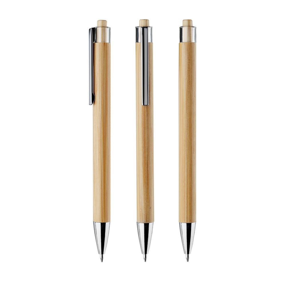 Caneta Personalizada Bambu ASICB2270 Brinde Personalizado