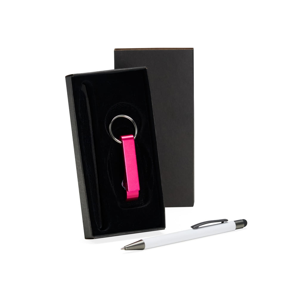 Kit Caneta e Chaveiro Alumínio SMCC-87A49 Brinde Personalizado