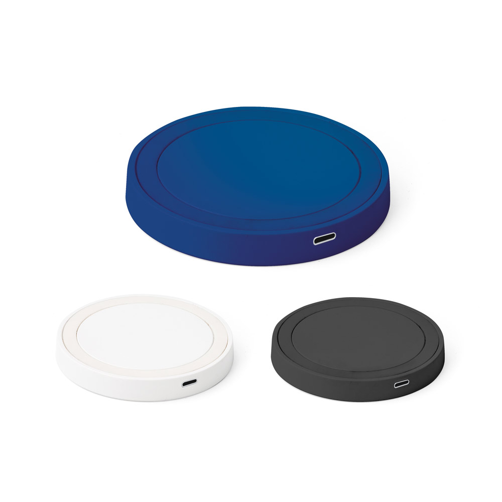Carregador por Indução Personalizado ABS e Silicone  15W SP57906 Brindes Personalizados