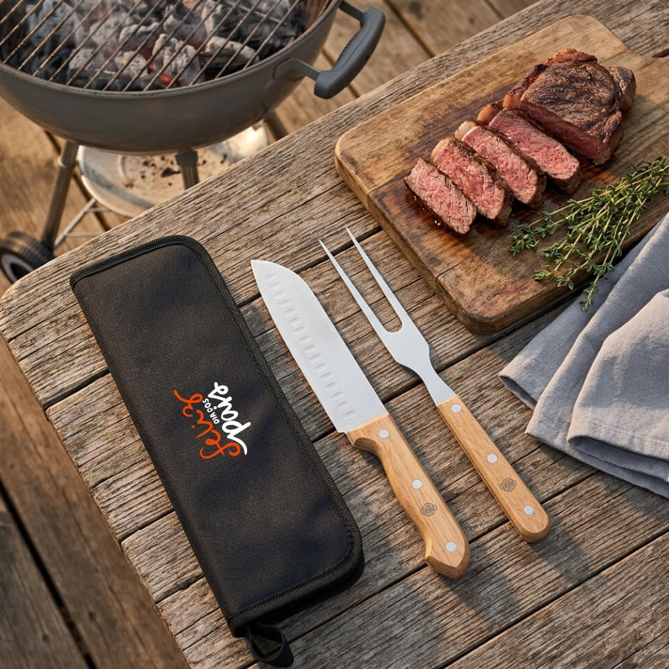 Brinde Presente dia dos Pais Kit Churrasco Personalizado 2 Peças SP94365-PAI