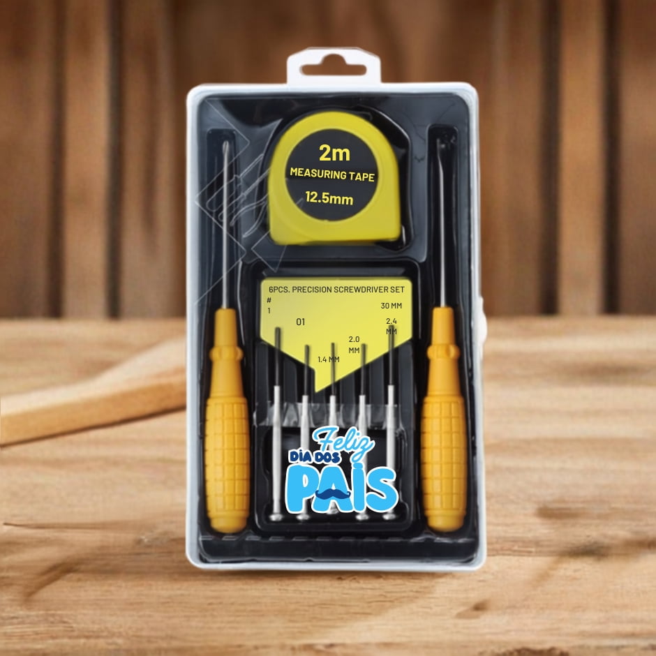 Brinde Presente Dia dos Pais Personalizado Kit Ferramenta 8 Peças X06020