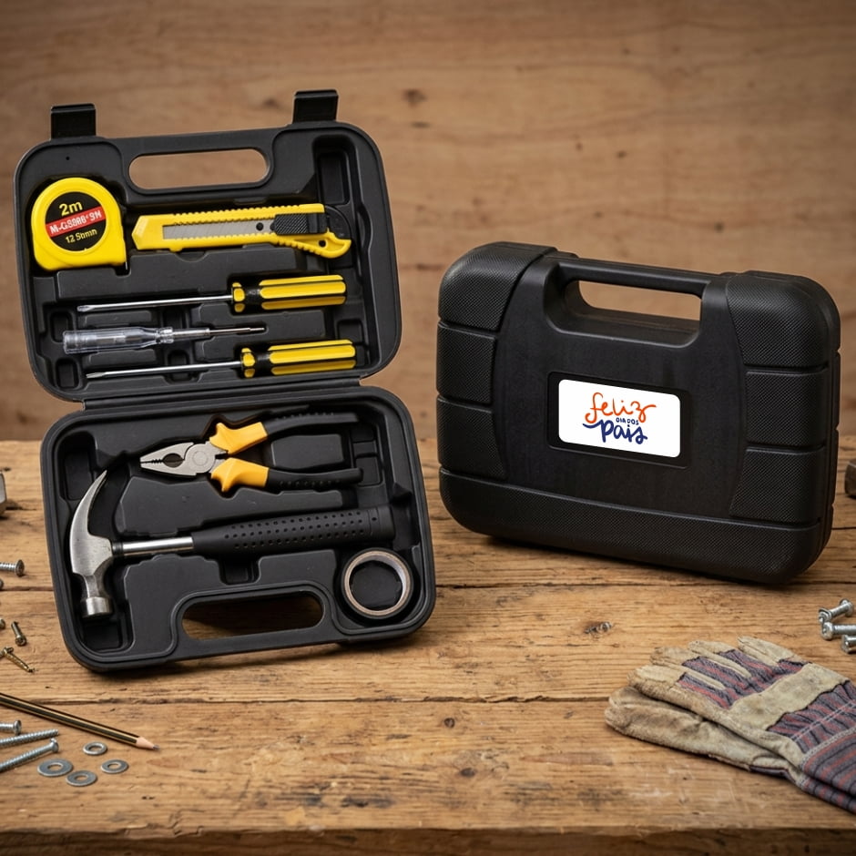 Brinde Presente Dia dos Pais Personalizado Kit Ferramenta 8 Peças X14011 