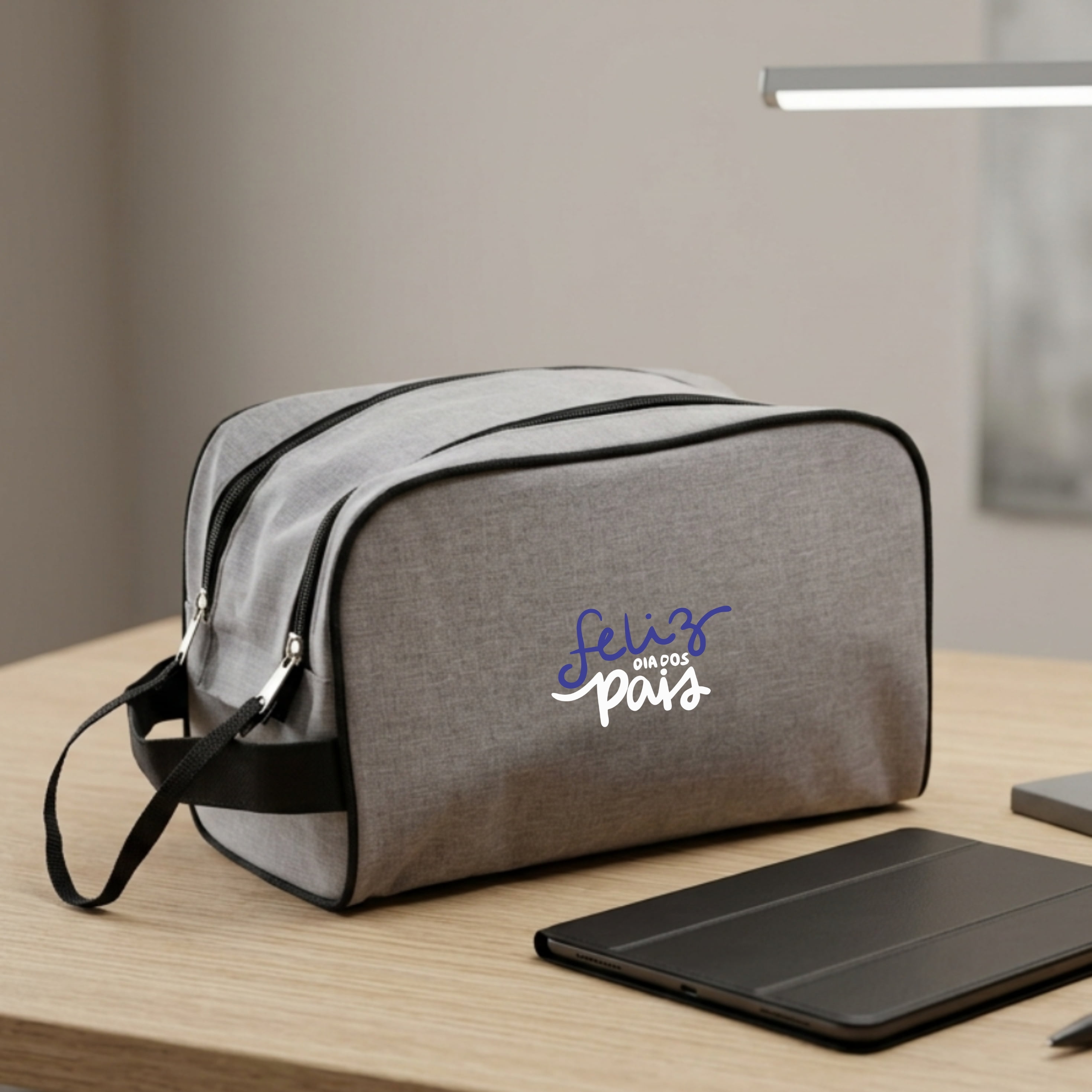 Brinde Presente Dia dos Pais Personalizado Necessaire Poliéster 600D NE090