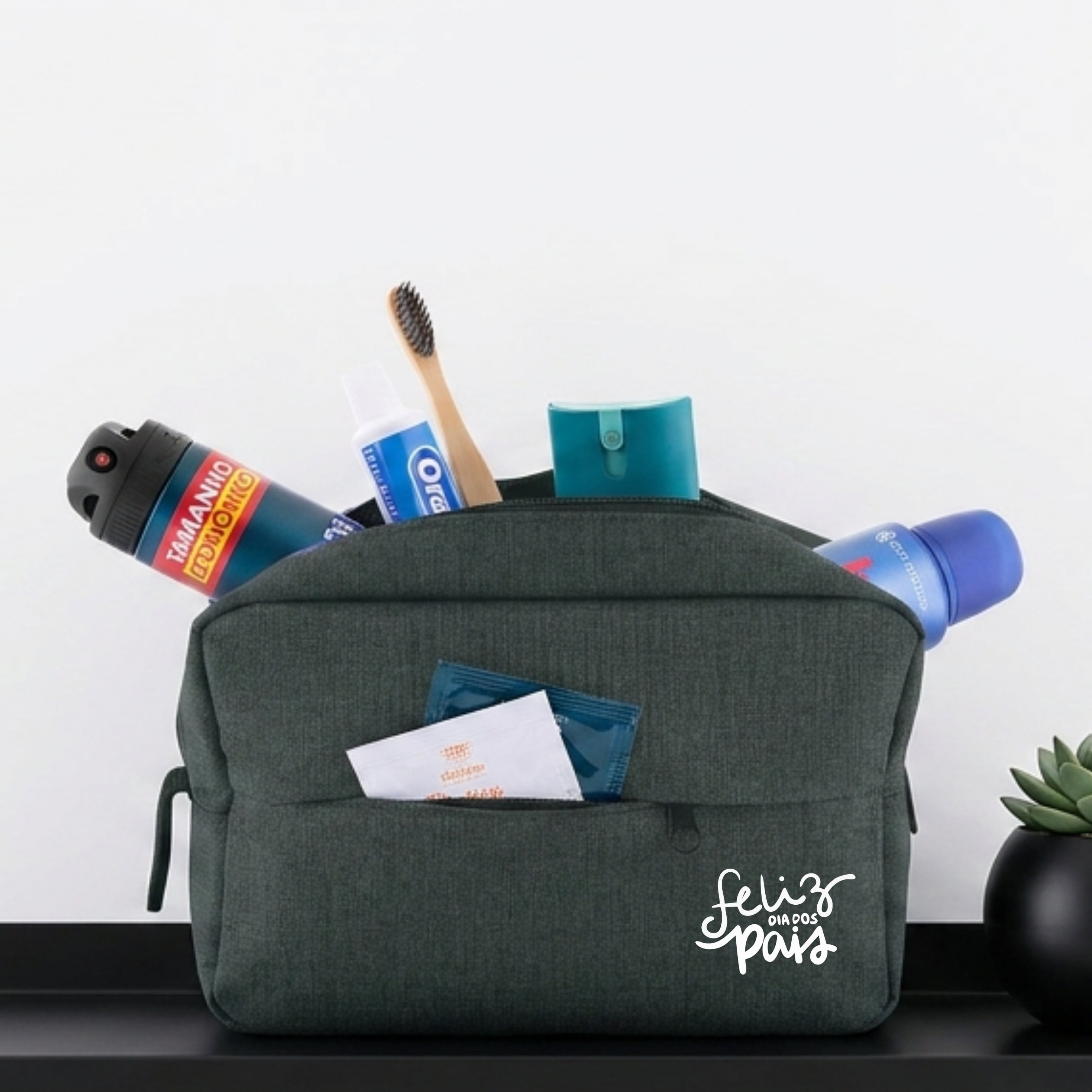 Brinde Presente Dia dos Pais Personalizado Necessaire Poliéster ASINE107