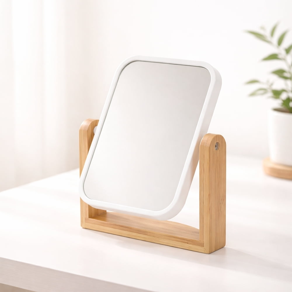 Espelho de Mesa Personalizado Bambu Retangular X19101 Brindes Personalizados