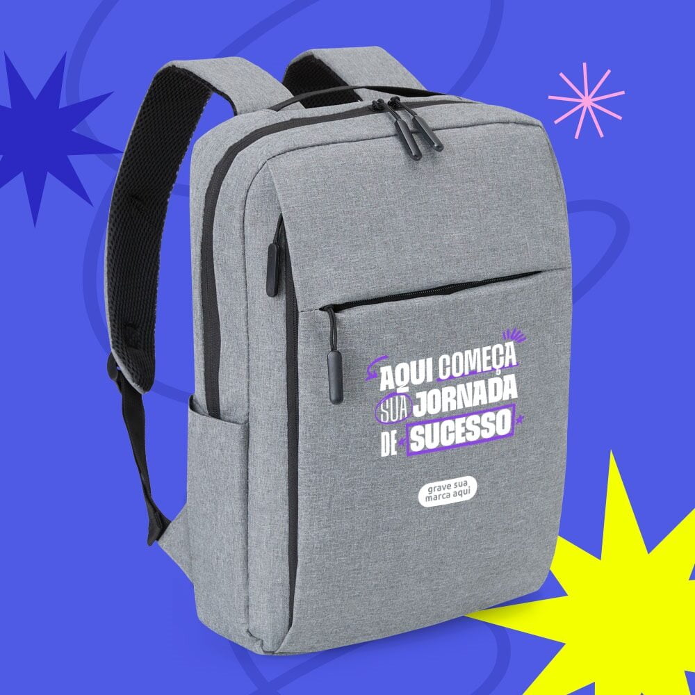 Boas Vindas Mochila Personalizada Poliéster 14 Litros SMMA-01412-BV Brindes Personalizados