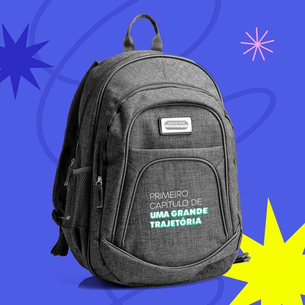 Boas Vindas Mochila Personalizada Poliéster 18 Litros SMMA-01302-BV Brinde Personalizado