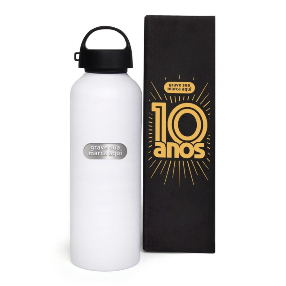 Brinde Aniversário de Empresa Personalizado Garrafa em Alumínio 600ml SMAS-00610-ADE Brinde Personalizado