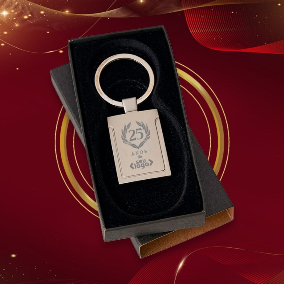 Brinde de Tempo de Casa Colaborador Personalizado Chaveiro Metal SMCH-00060-TDCC Brindes Personalizados