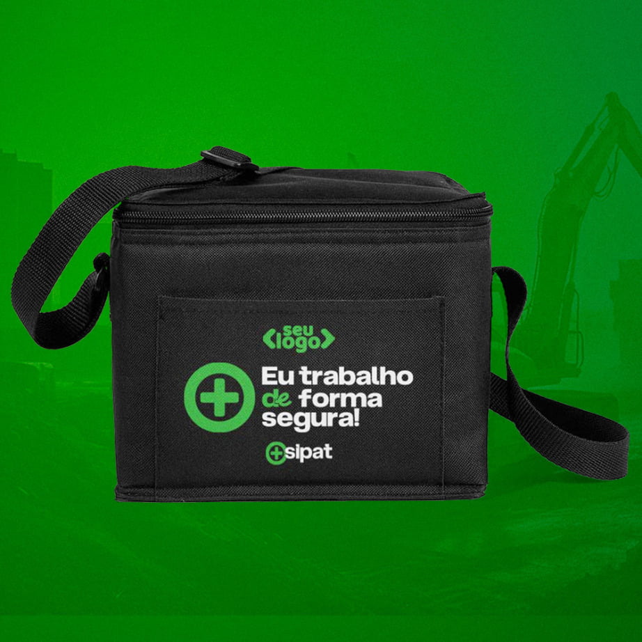 Brinde SIPAT Personalizado Bolsa Térmica Poliéster 600D 4L SMMA-15121-SIPAT Brindes Personalizados
