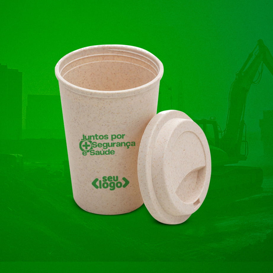 Brinde SIPAT Personalizado Copo Fibra de Bambu 450 ML SMIC-01450-SIPAT Brinde Personalizado 