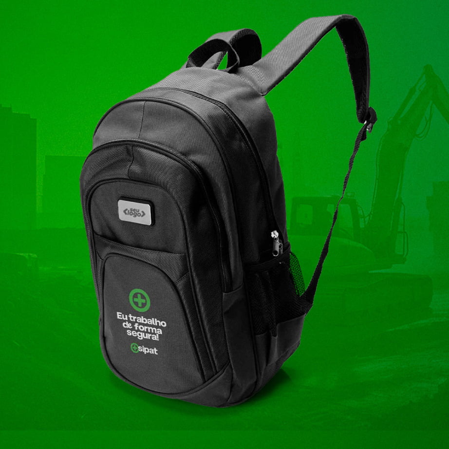 Brinde SIPAT Personalizado Mochila Poliéster 18 Litros SMMA-02301-SIPAT Brindes Personalizados