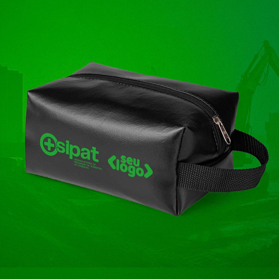 Brinde SIPAT Personalizado Necessaire Meterial Sintético SMMA-09751-SIPAT Brindes Personalizados