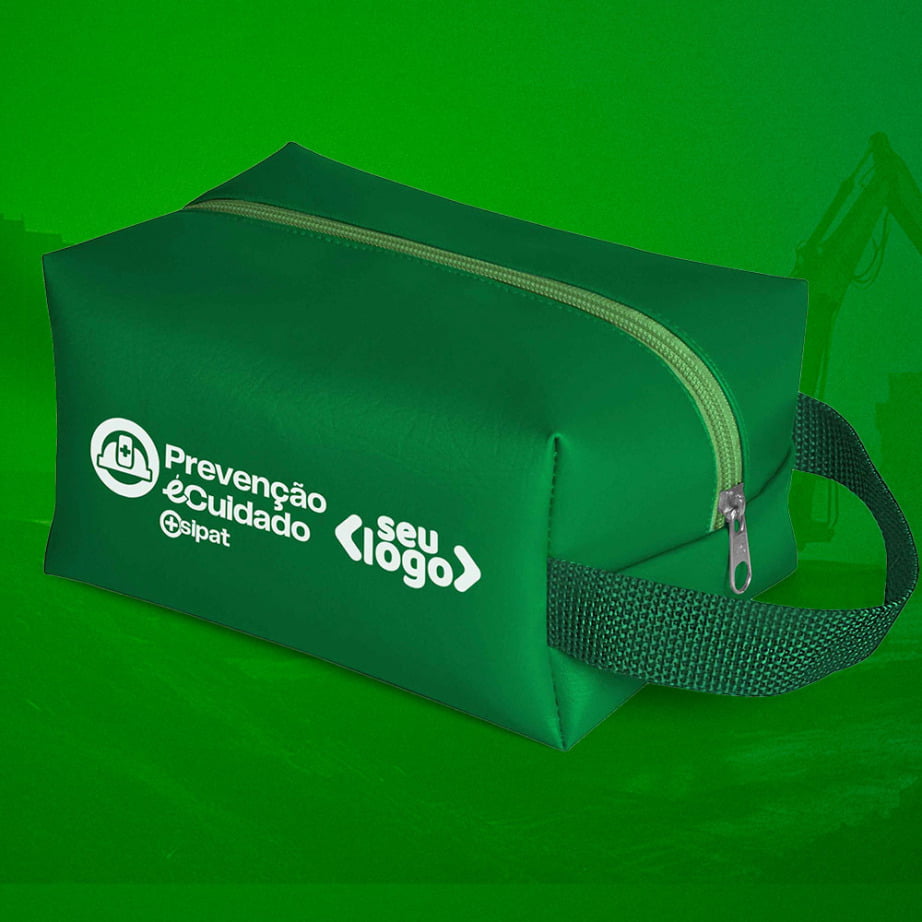 Brinde SIPAT Personalizado Necessaire Meterial Sintético SMMA-09755-SIPAT Brinde Personalizado