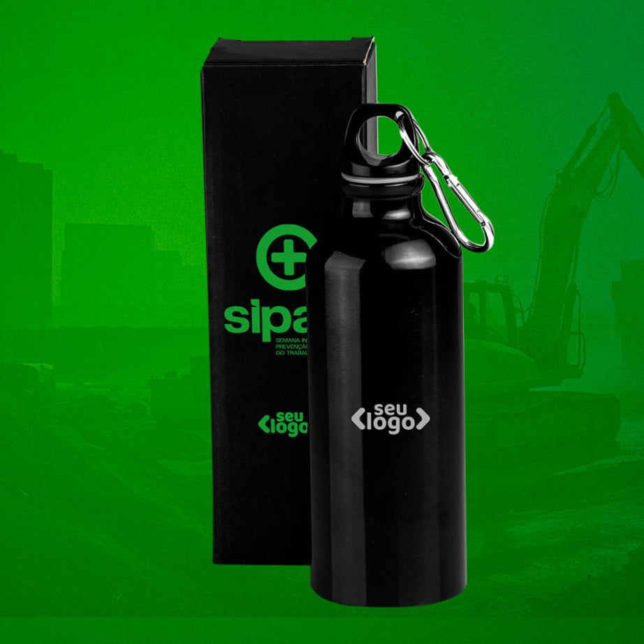 Brinde SIPAT Personalizado Squeeze Alumínio 500 ML SMAS-01511-SIPAT Brindes Personalizados