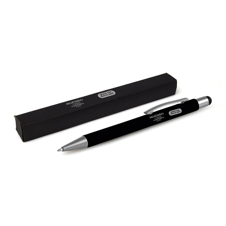 Brindes Feiras e Eventos Personalizado Caneta Alumínio SMCE-87001-FEE Brindes Personalizados