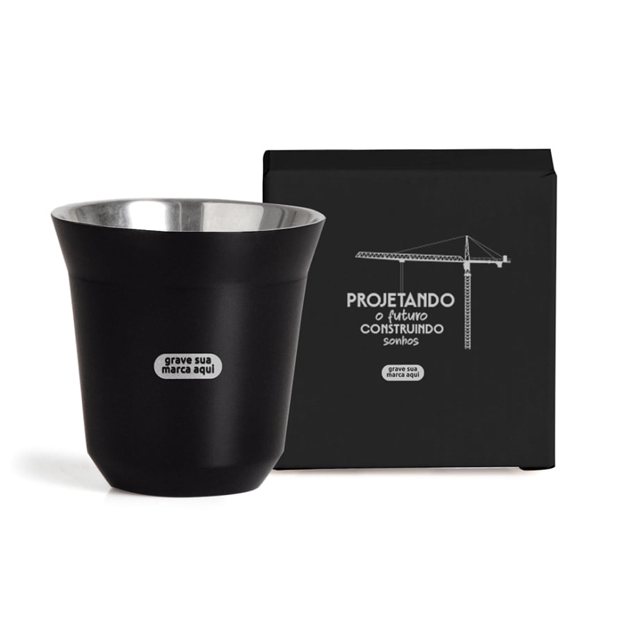 Brindes Feiras e Eventos Personalizado Copo Aço Inox 60 ML SMIC-00161-FEE Brinde Personalizado