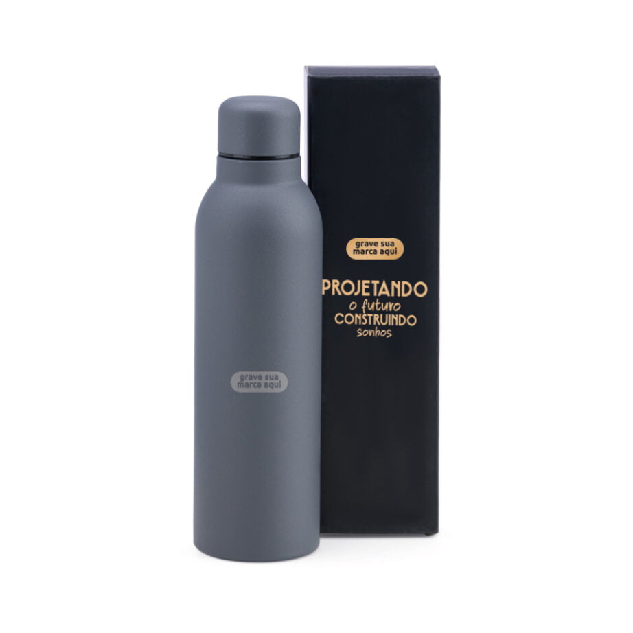 Brindes Feiras e Eventos Personalizado Garrafa Inox 470 ml SMIS-01522-FEE Brinde Personalizado
