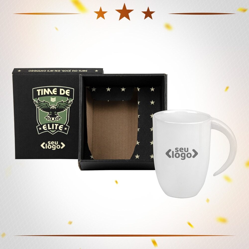 Premiação ao Colaborador Personalizado Caneca Cerâmica 350 ML SMCO-01350-PCL Brindes Personalizados