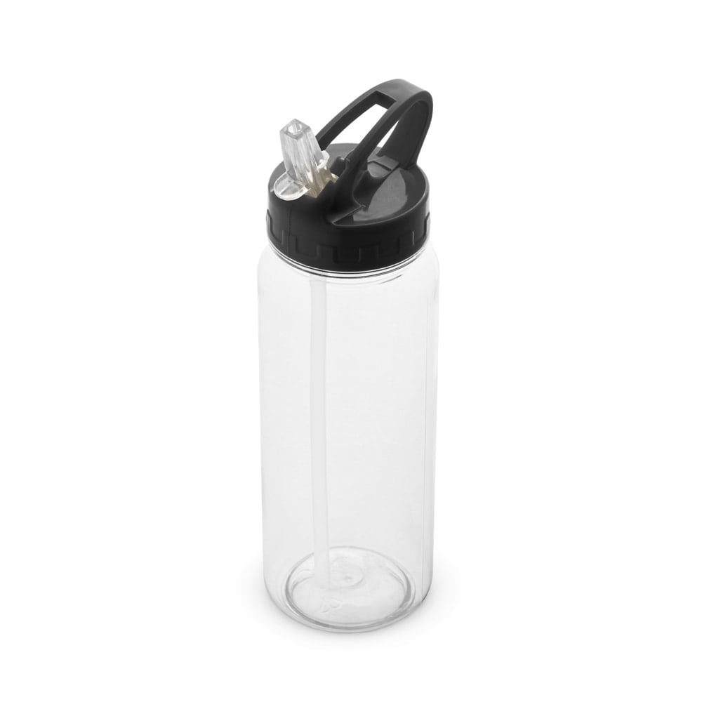 Squeeze Garrafa 650 ml em AS com Bico Canudo Flip Brinde Personalizado