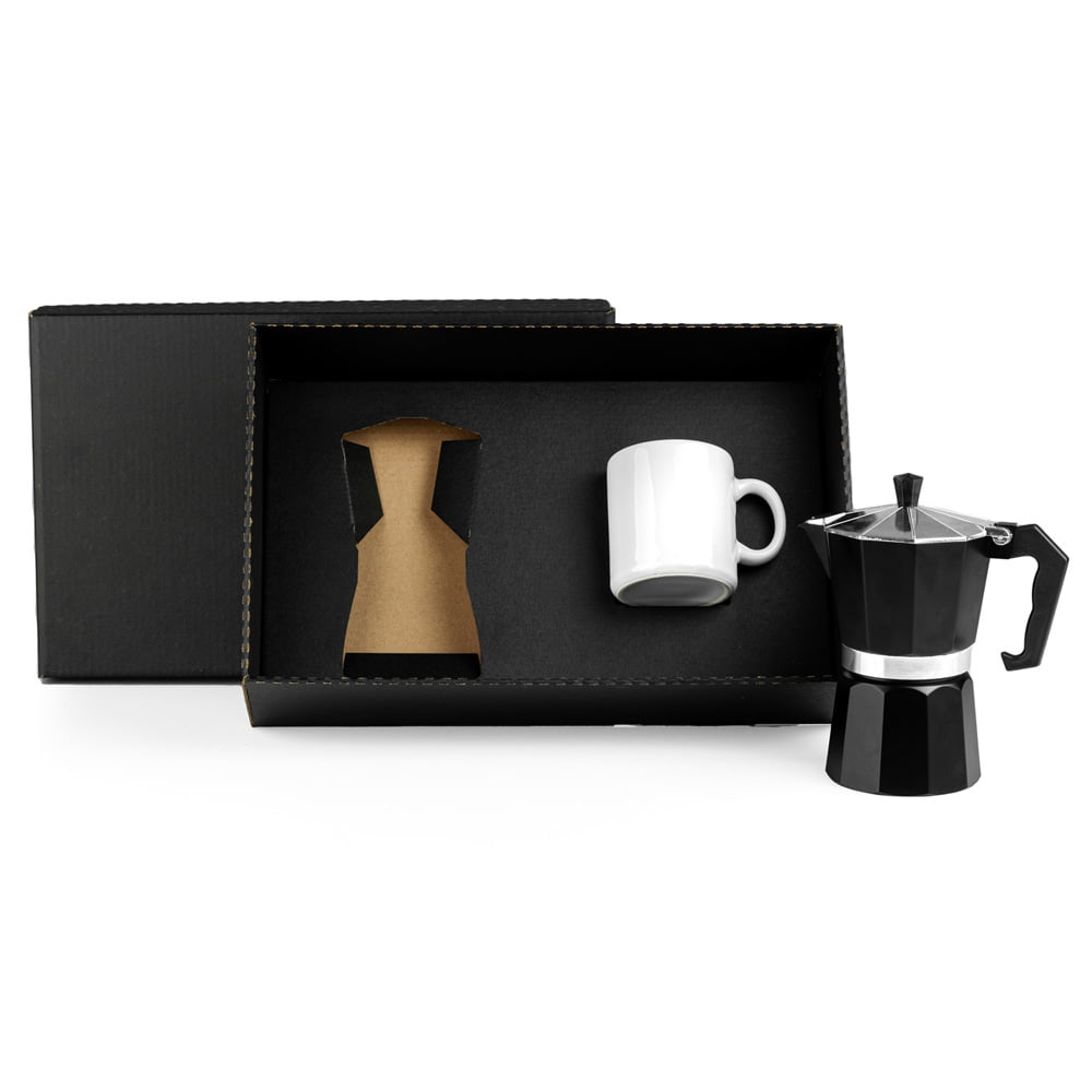 Kit Café Personalizado 2 Peças Com cafeteleira SMKT-90230 Brindes Personalizados